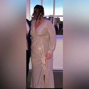 Adrianna Papell Women's Metallic Jersey Dress